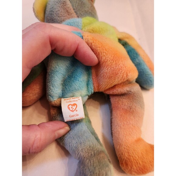 Retired Vintage 1993 Ty Beanie Bear Baby Garcia 'Grateful Dead' - Multicolor - Picture 2 of 2